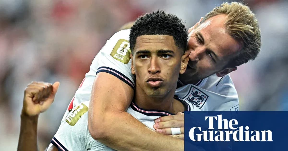 Jugadores de Inglaterra celebrando después de un gol