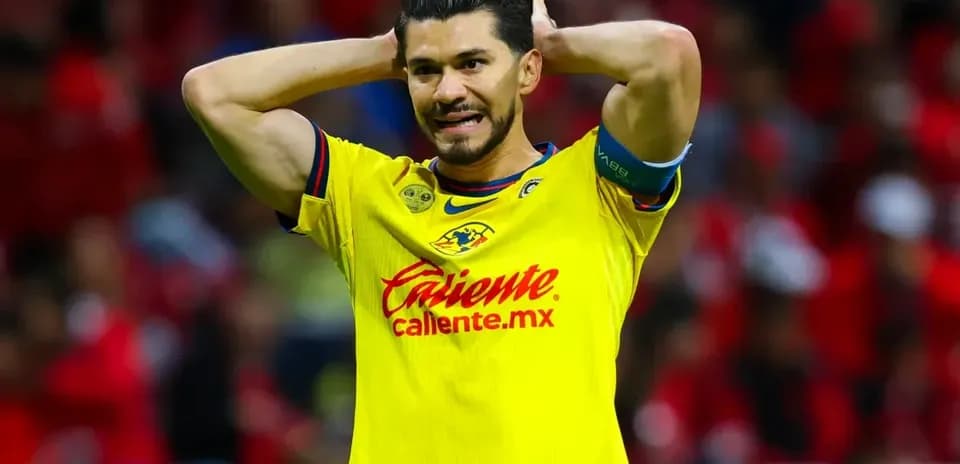 Jugador de Club América durante el partido