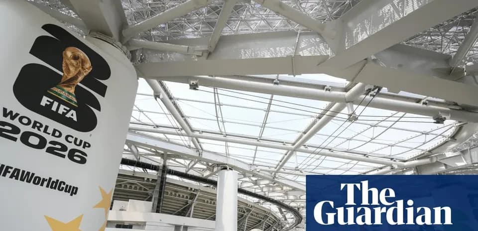 Estructura del estadio con logo de FIFA World Cup 2026
