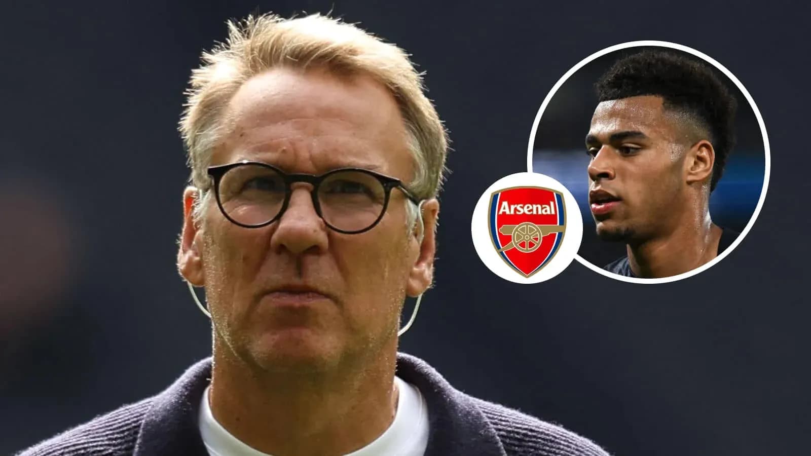 Entrenador de Arsenal con jugador destacado en imagen