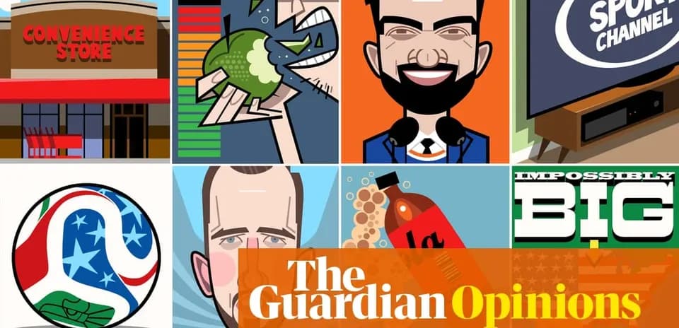Collage of illustrations related to sports and opinions