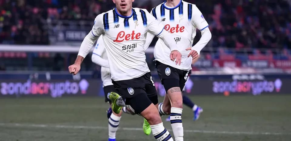 Jugadores de Atalanta celebrando un gol