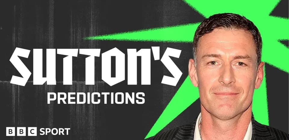 Chris Sutton presenting his predictions for matches