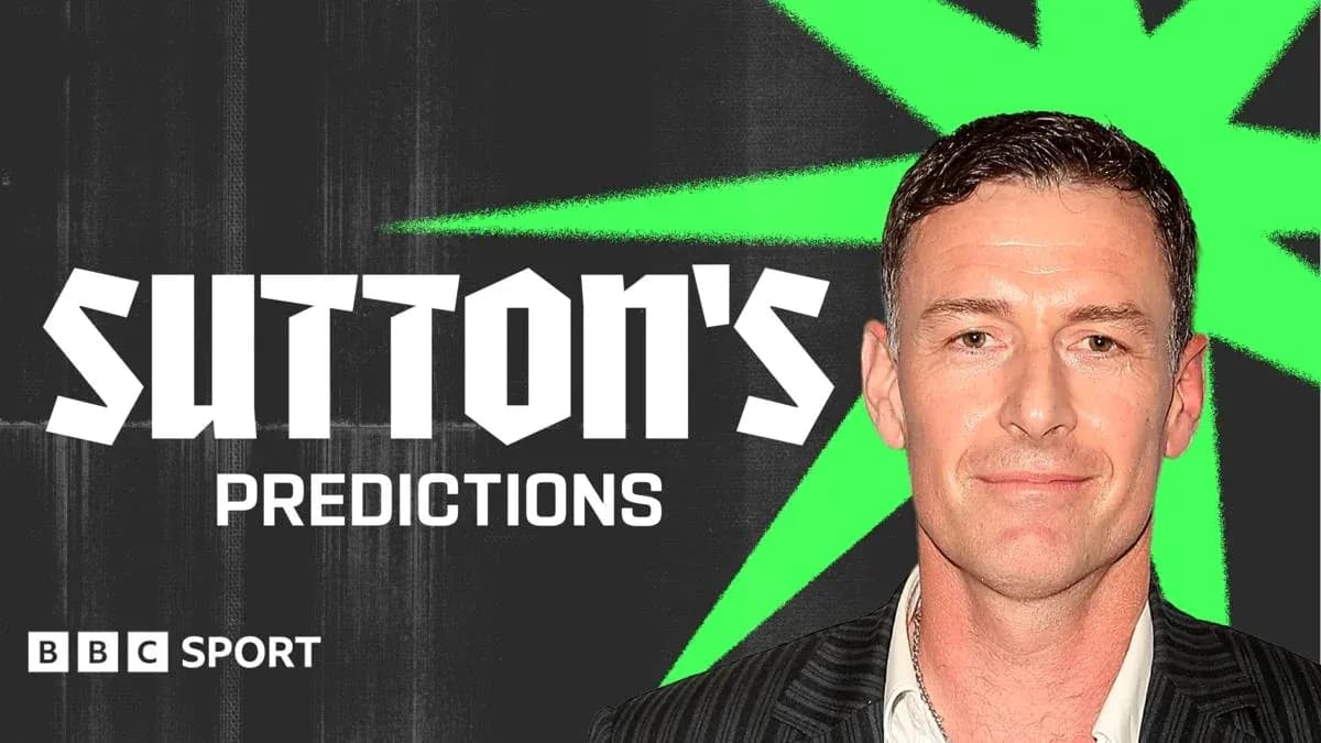 Chris Sutton presenting his predictions for matches