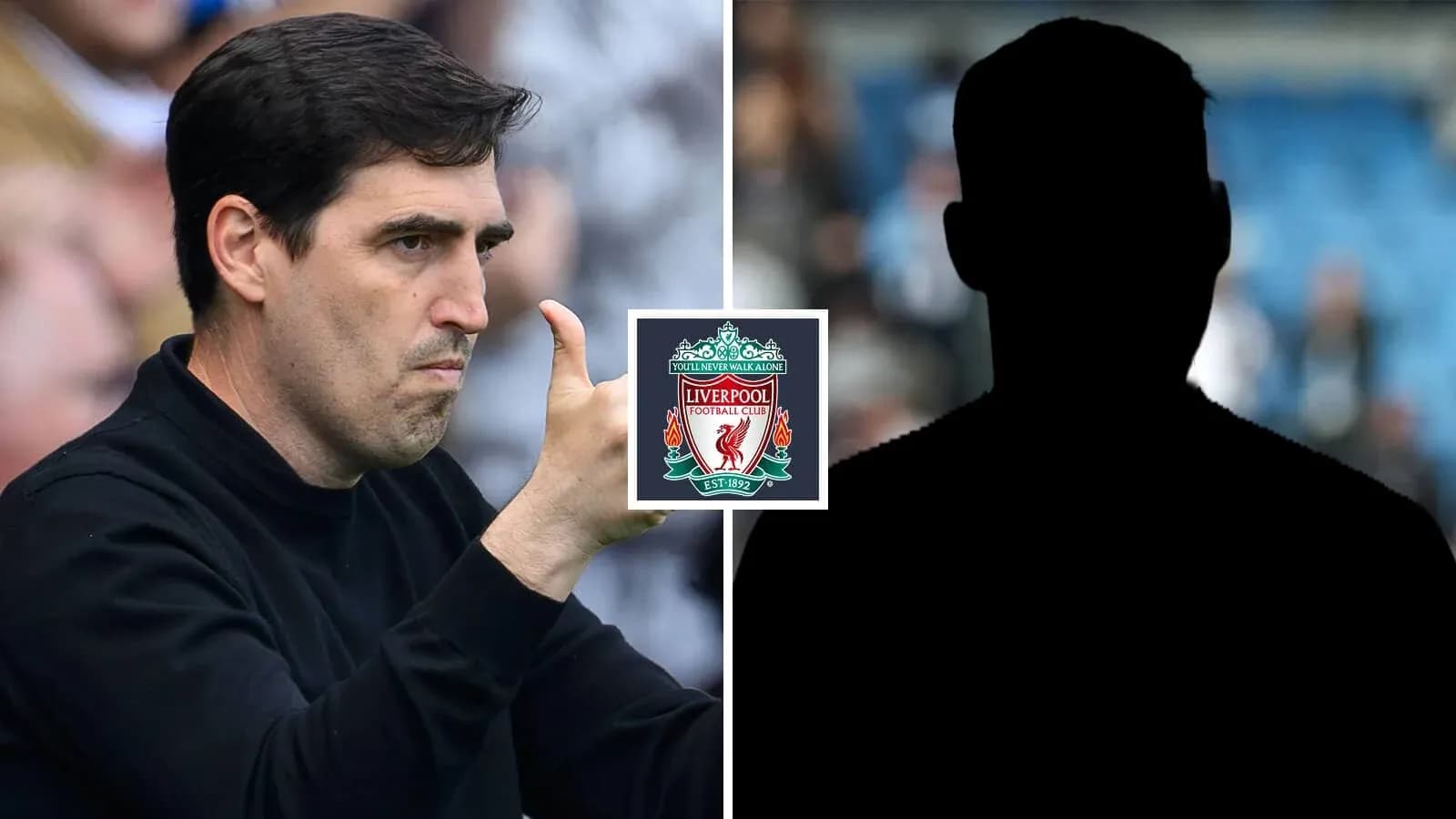 Entrenador dando instrucciones con logo de Liverpool