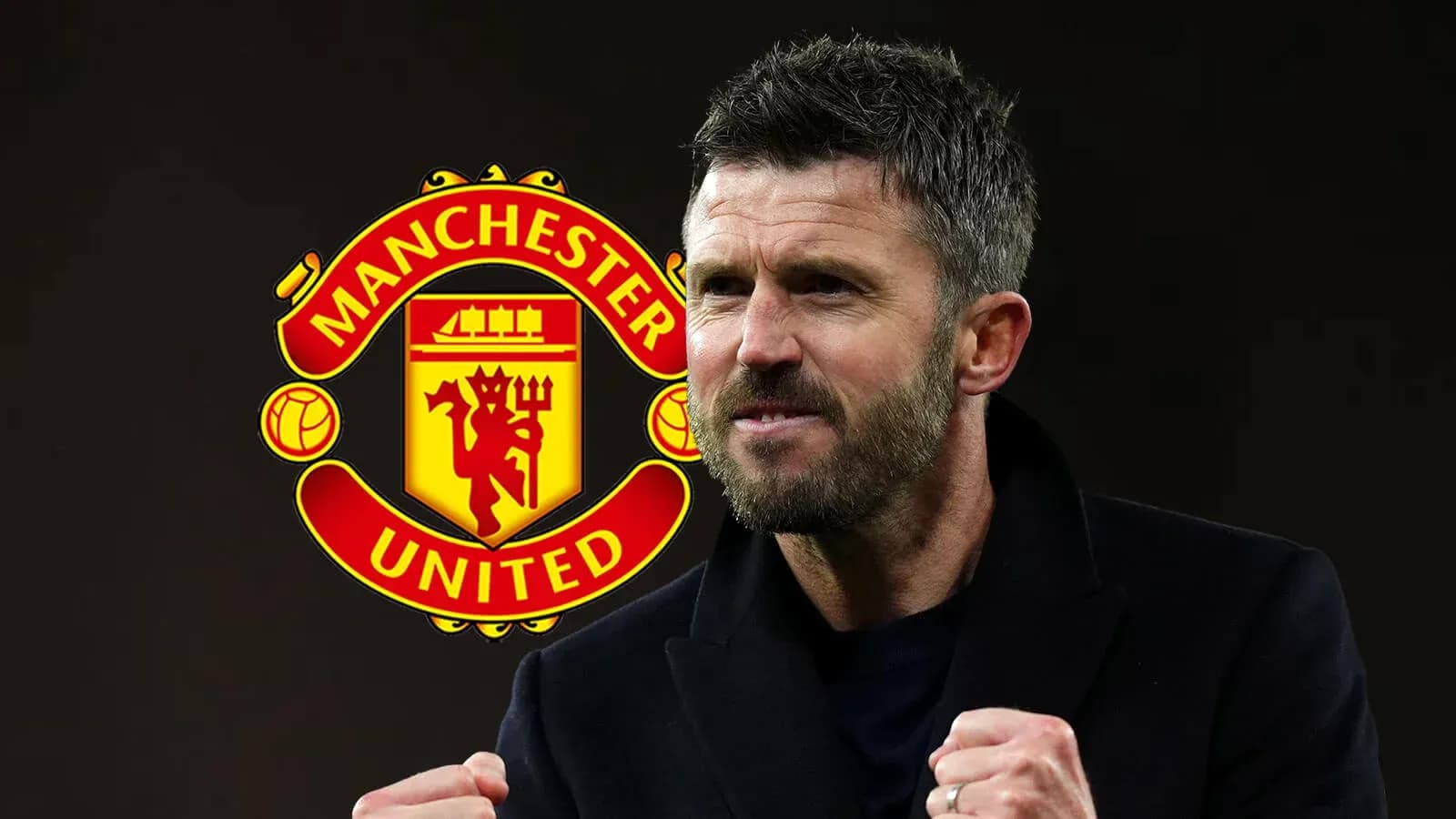Entrenador de Manchester United celebrando con puños