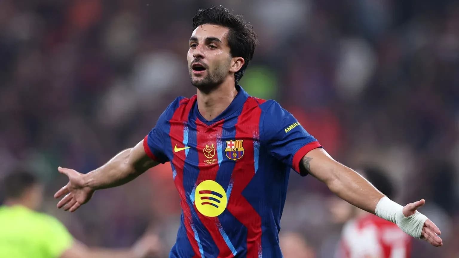 Jugador del FC Barcelona celebrando un gol