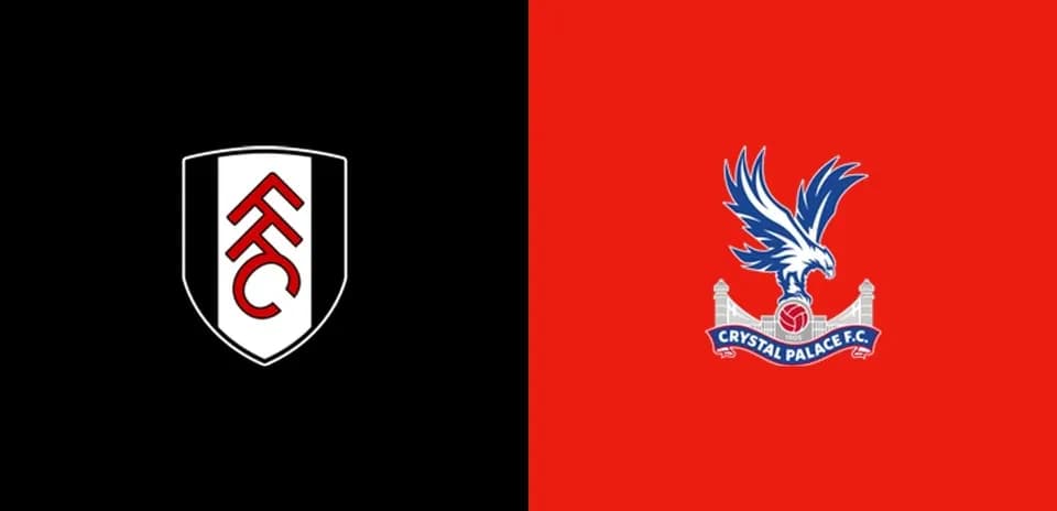 Logos de Fulham y Crystal Palace en fondo contrastante