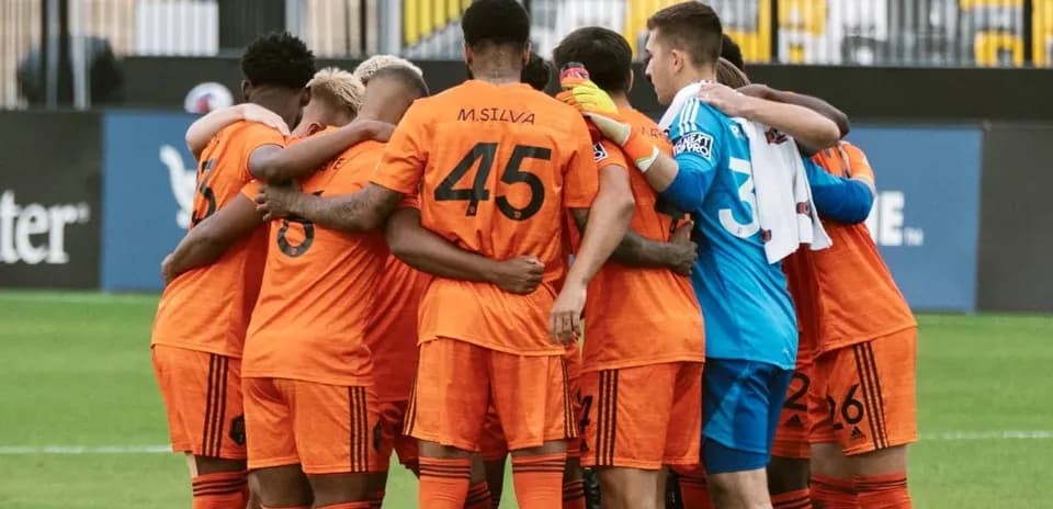 Jugadores de Houston Dynamo FC II en equipo