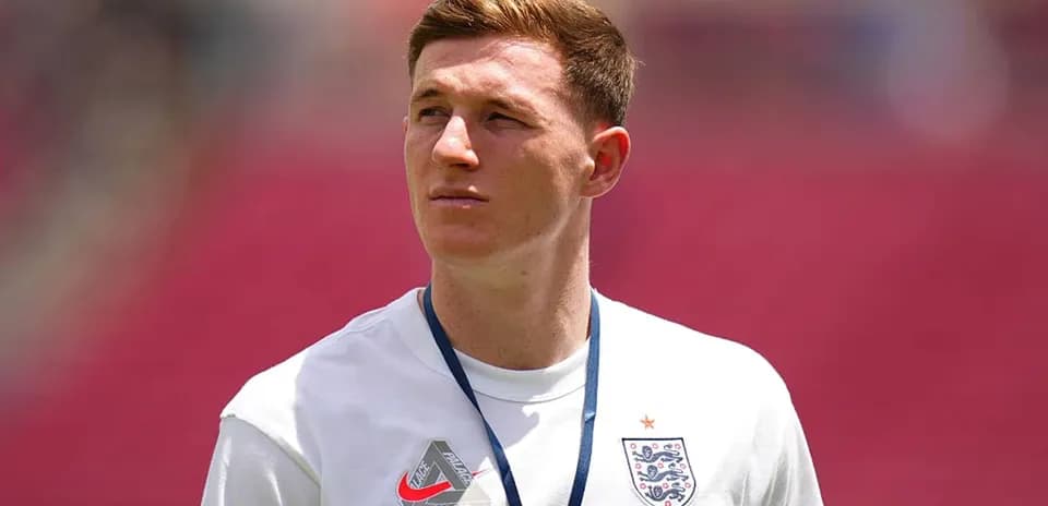 Jugador de Inglaterra en el campo antes del partido