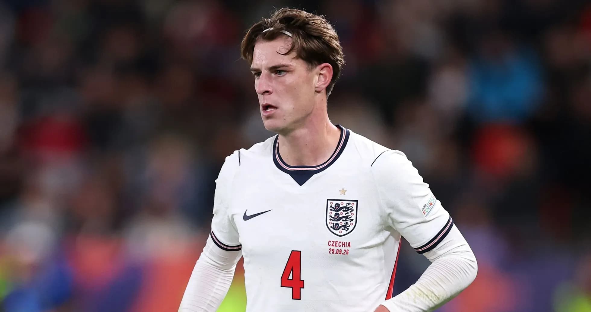 Jugador de Inglaterra en el campo durante el partido