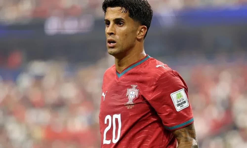 Jugador de Portugal en acción durante el partido