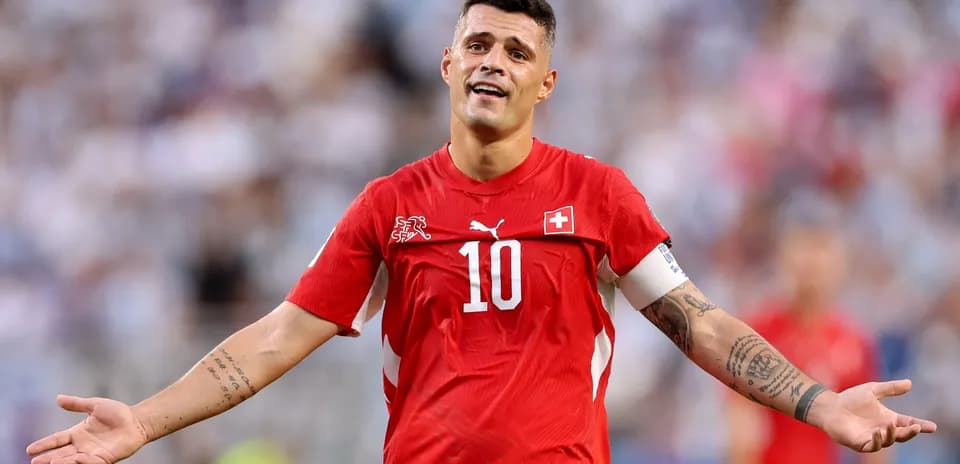 Jugador suizo gesticulando durante un partido