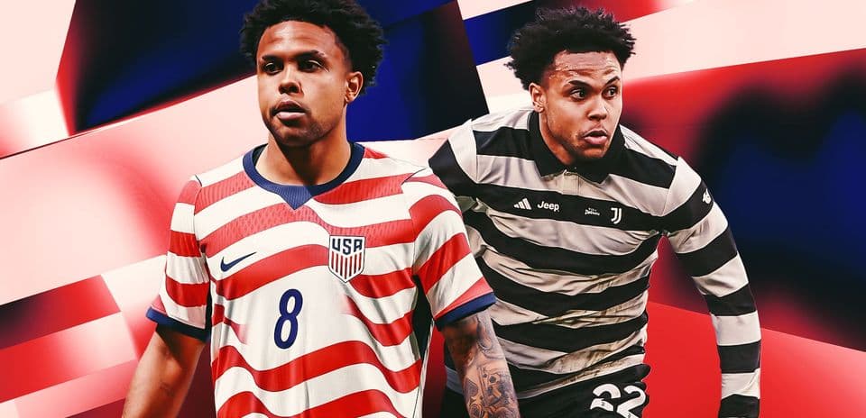 Jugador de Estados Unidos y Juventus en uniforme