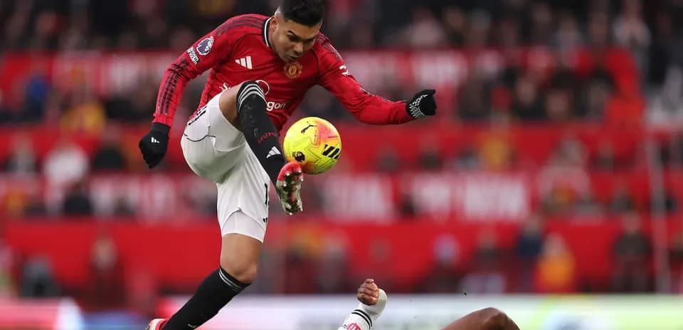 Jugador de Manchester United en acción durante el partido
