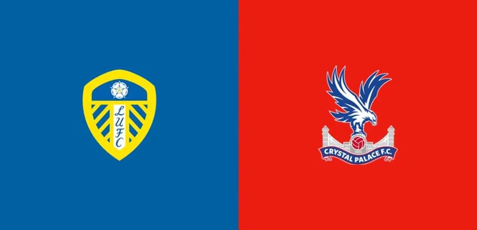 Logos de Leeds United y Crystal Palace
