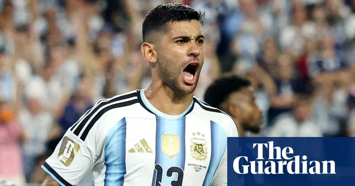 Jugador de Argentina celebrando en un partido