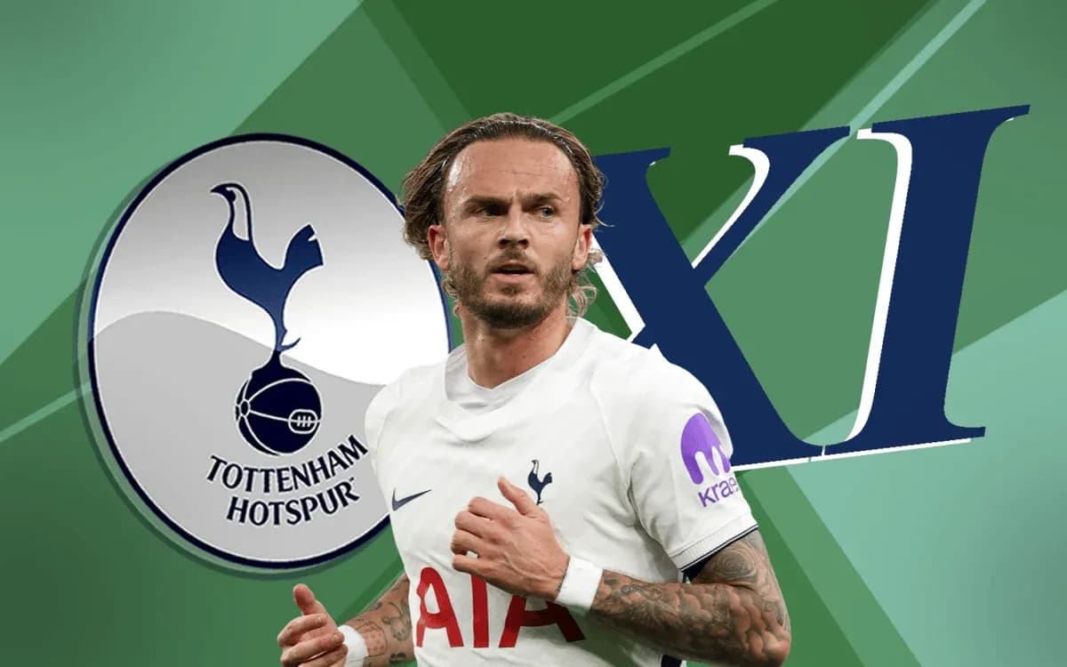 Jugador de Tottenham Hotspur en acción con logo del equipo