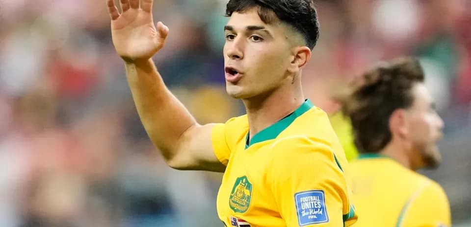 Jugador de Australia gesticulando durante el partido