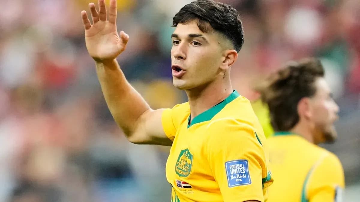 Jugador de Australia gesticulando durante el partido