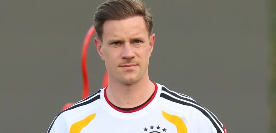 Jugador de Alemania en sesión de entrenamiento