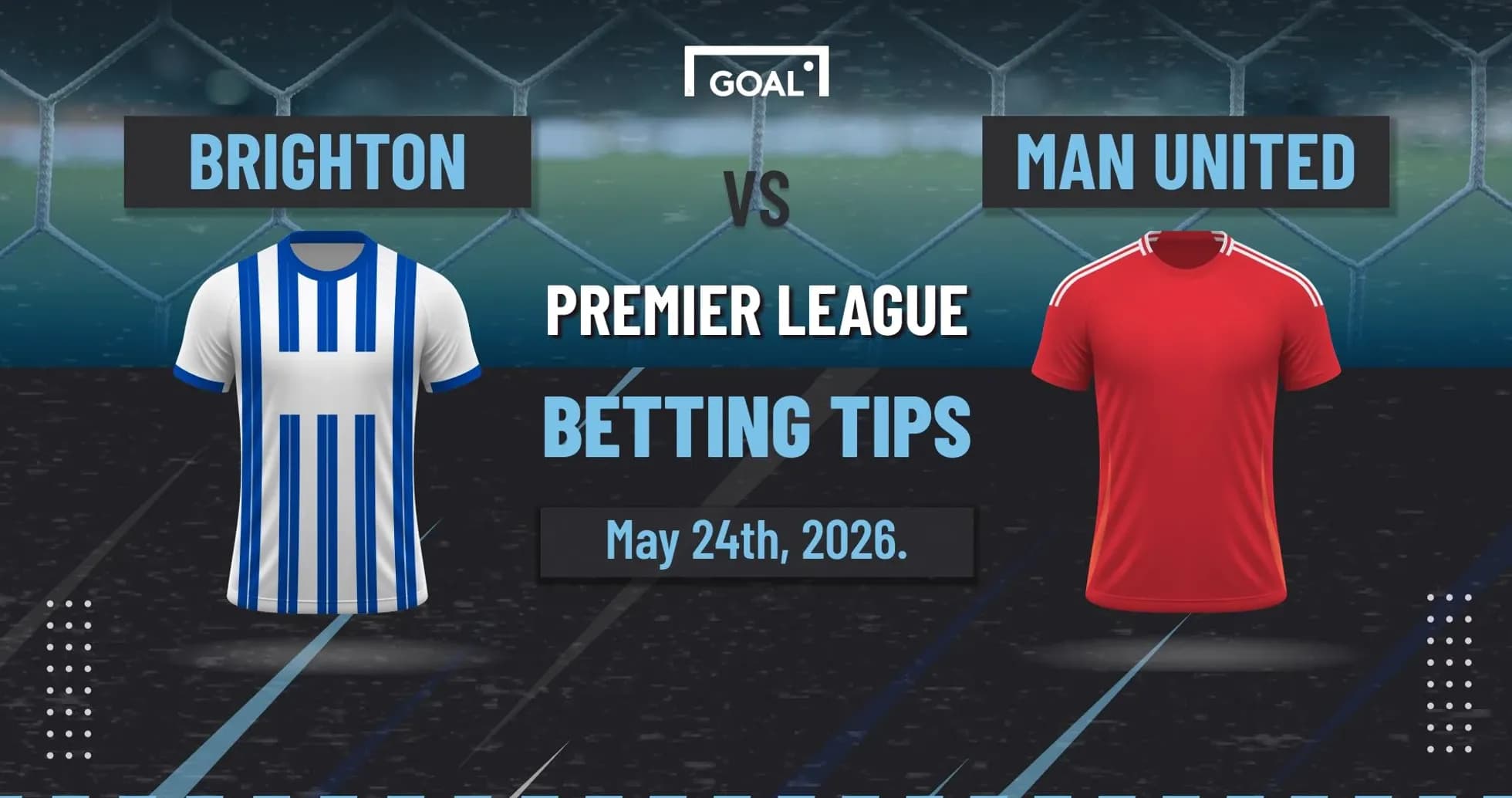 Camisas de Brighton y Manchester United para partido