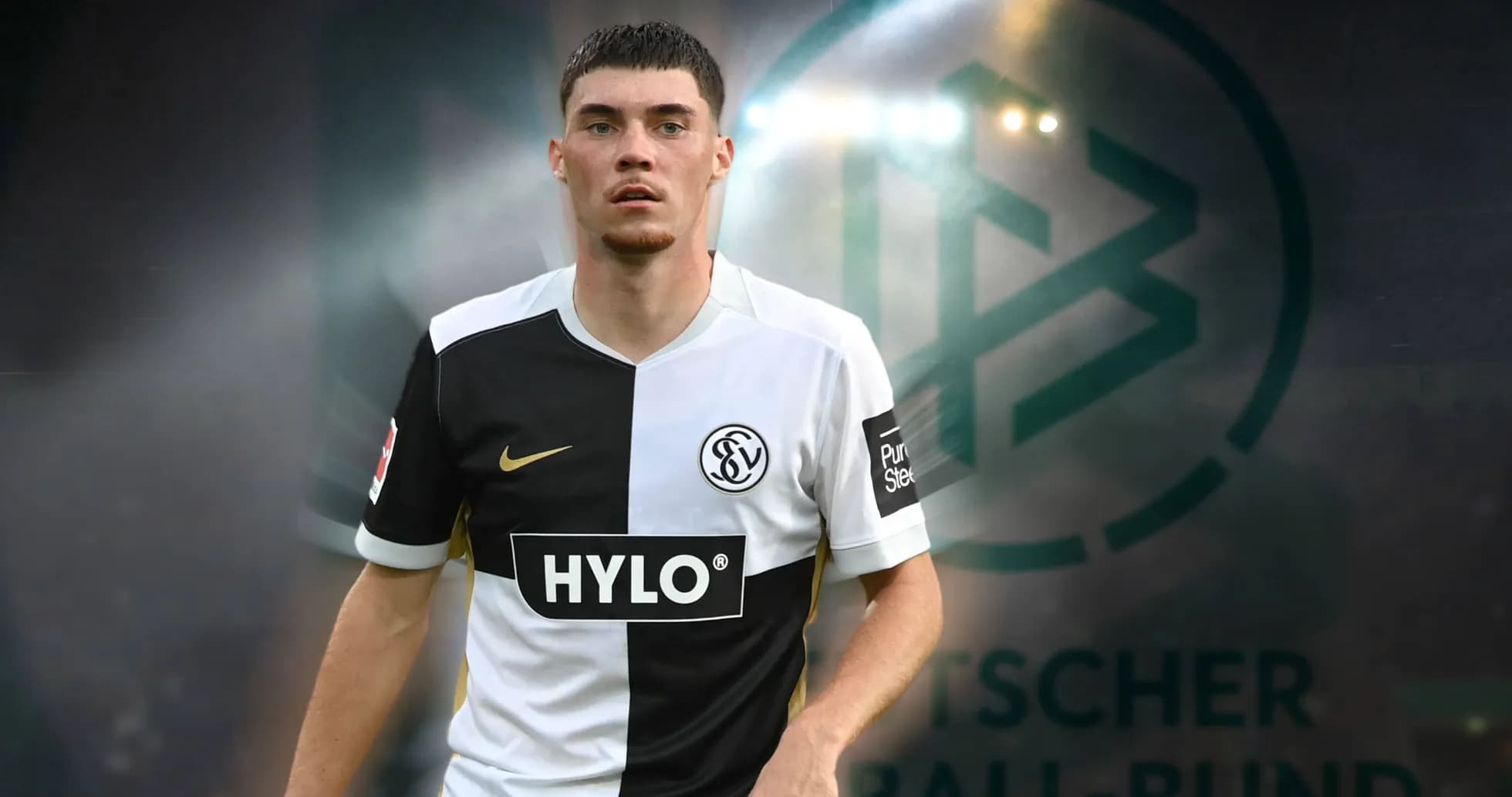 Jugador con camiseta de SV Wehen Wiesbaden en el campo