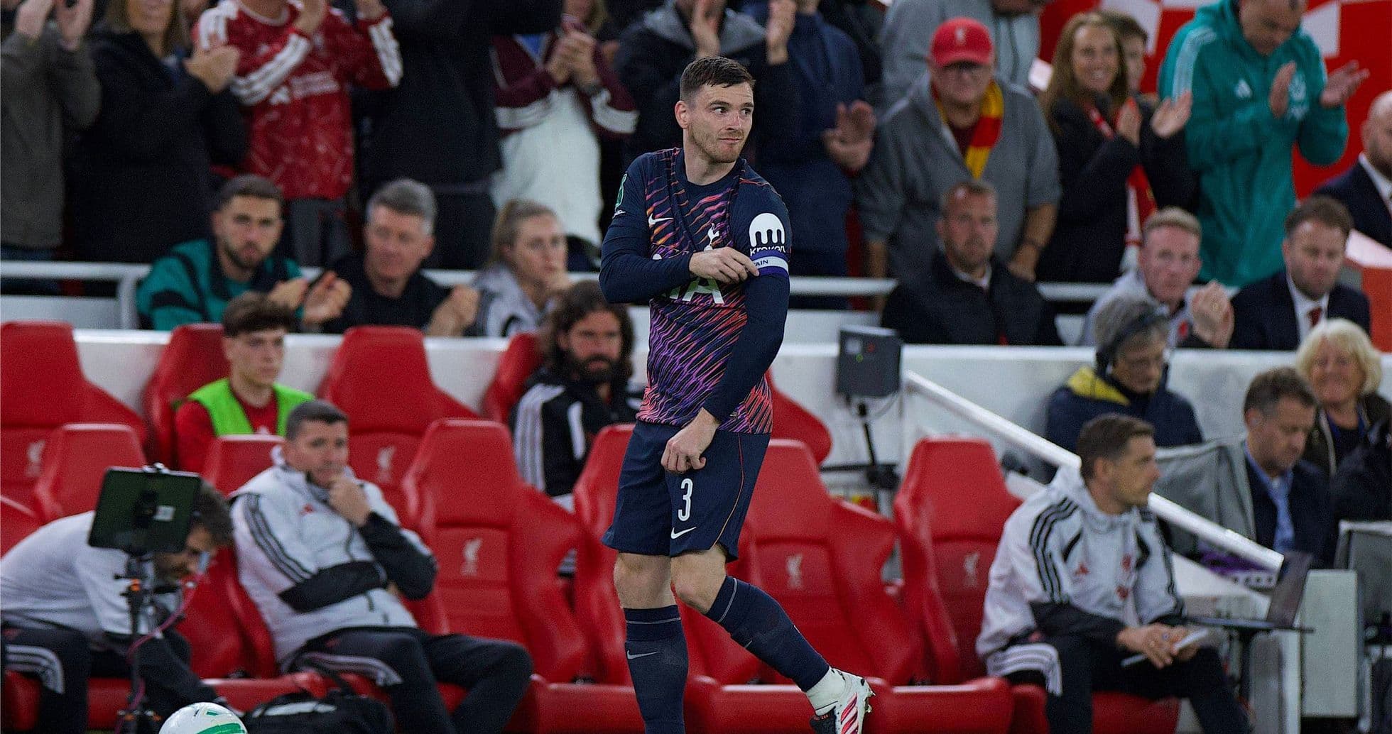 Liverpool elimina a Tottenham de la Carabao Cup con victoria 3-1 en Anfield y emotivo regreso de Andy Robertson