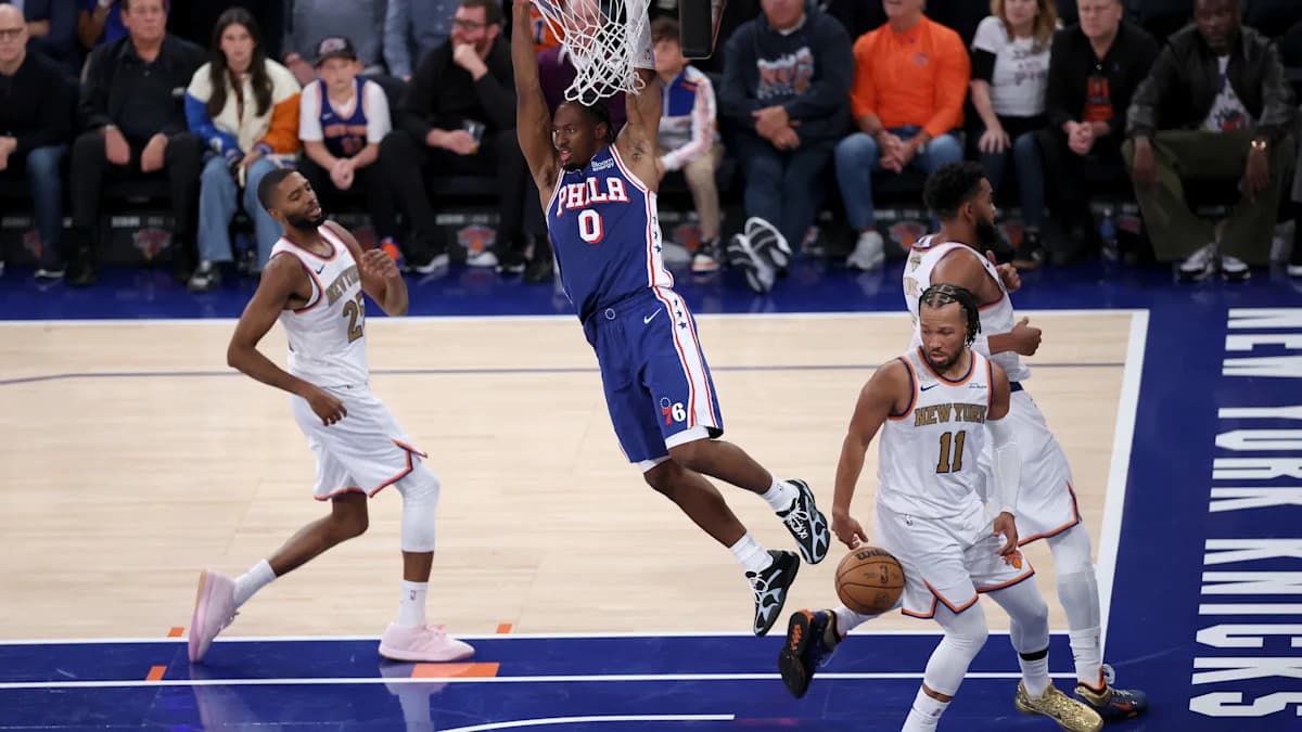 Los renovados 76ers muestran destellos de su potencial ante los Knicks, actuales campeones