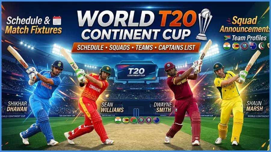 Calendario, Equipos y Capitanes de la Copa Mundial T20 Continental