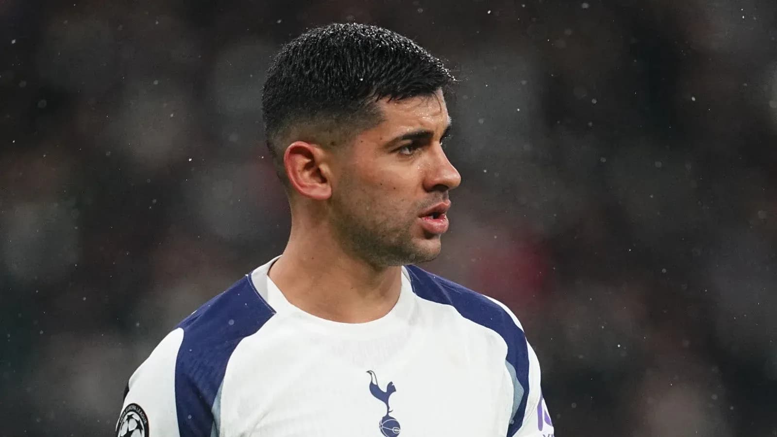 Jugador de Tottenham en acción durante el partido Jugador de Tottenham en acción durante el partido