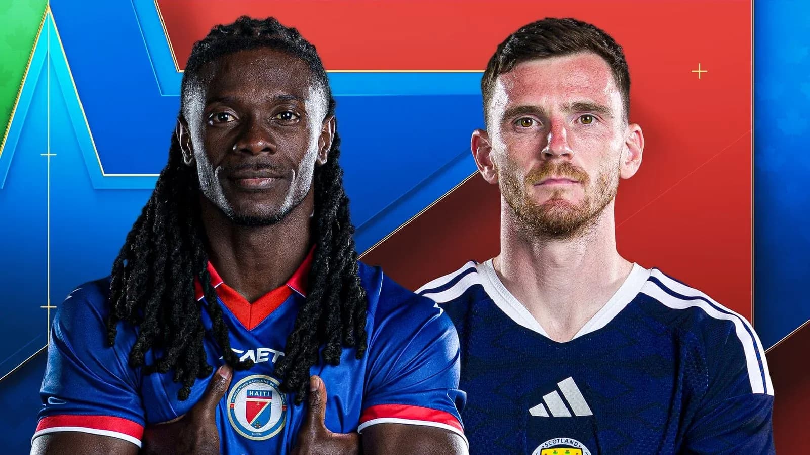 Jugadores de Haití y Escocia en la Copa del Mundo Jugadores de Haití y Escocia en la Copa del Mundo
