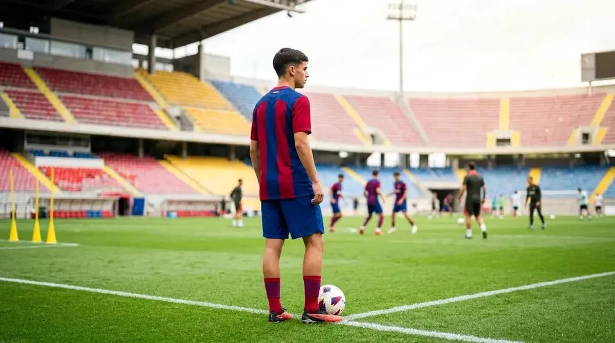 Jugador en el campo durante el entrenamiento del equipo Jugador en el campo durante el entrenamiento del equipo