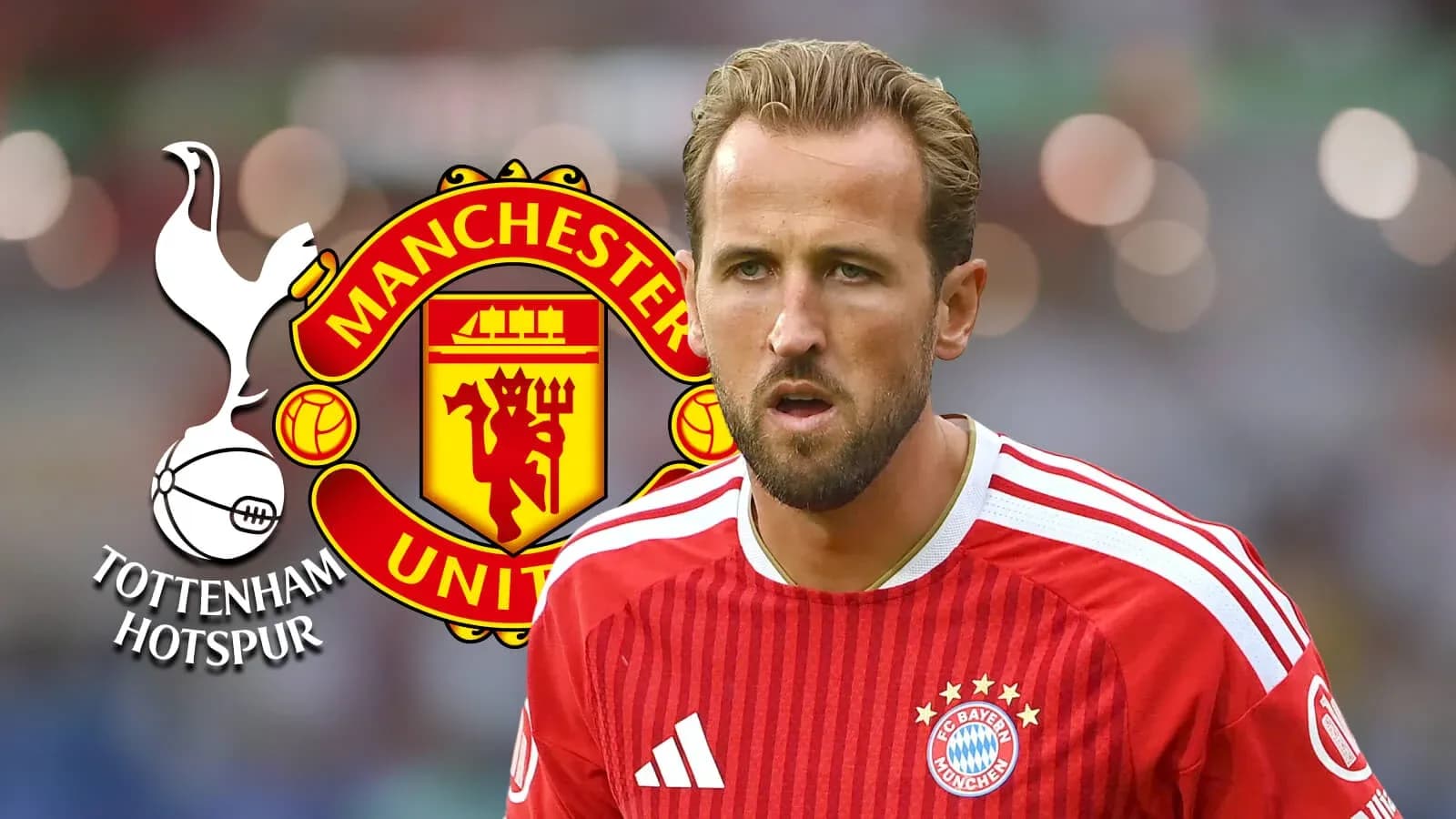 Jugador en camiseta de Bayern Múnich con logotipos de clubes Jugador en camiseta de Bayern Múnich con logotipos de clubes