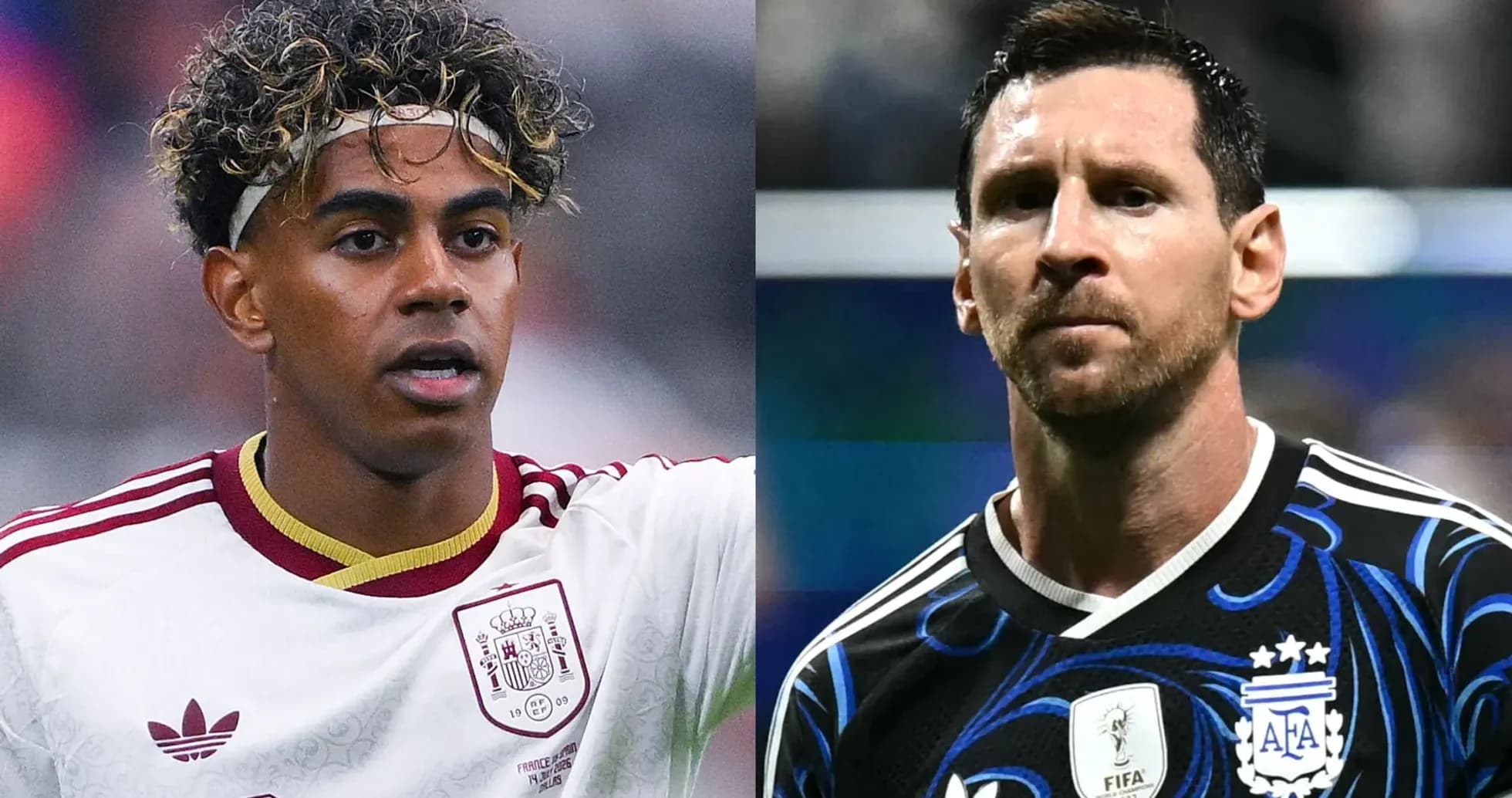 Jugadores de España y Argentina en el campo Jugadores de España y Argentina en el campo
