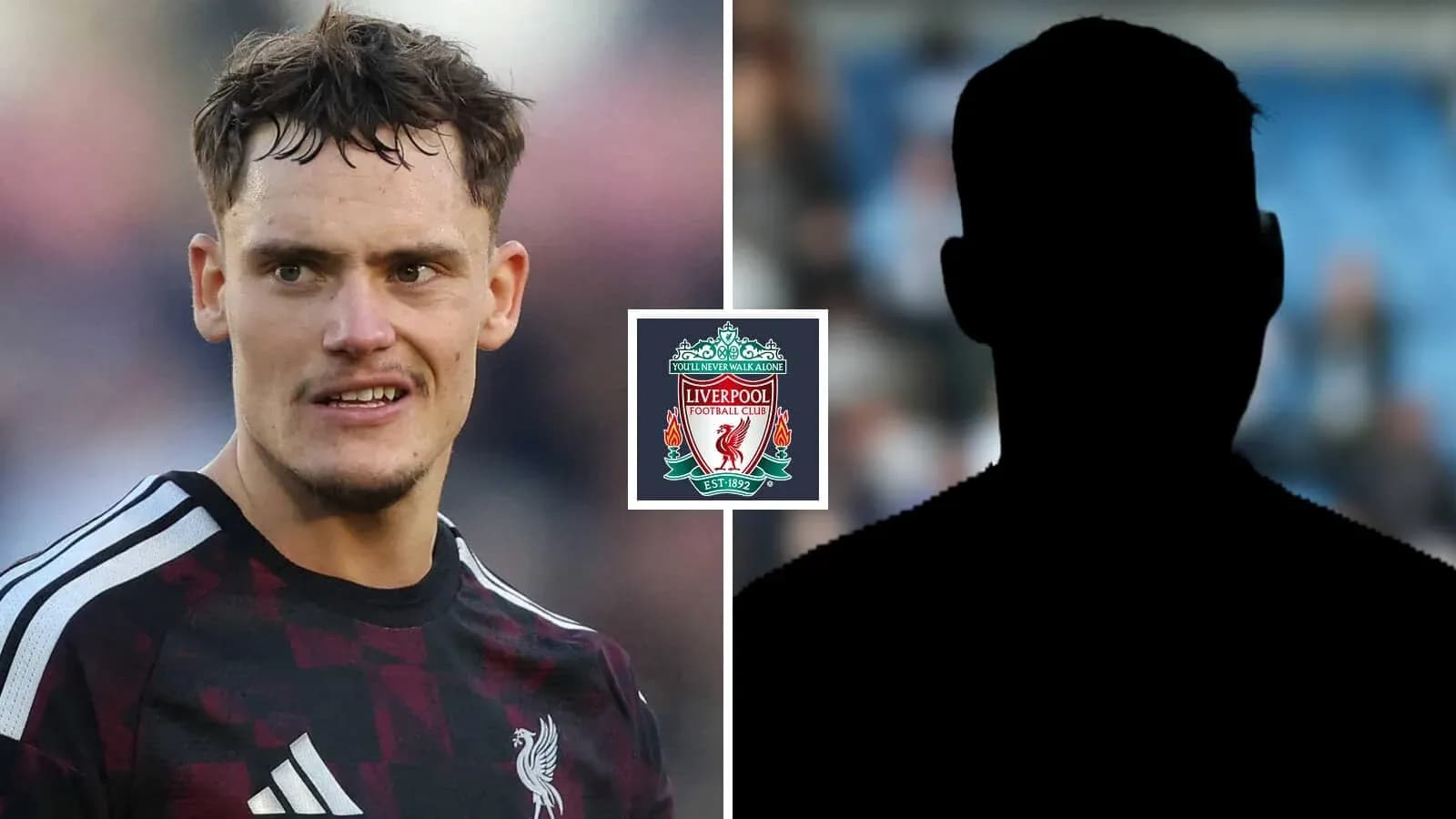 Jugador de Liverpool con uniforme y logo del club Jugador de Liverpool con uniforme y logo del club