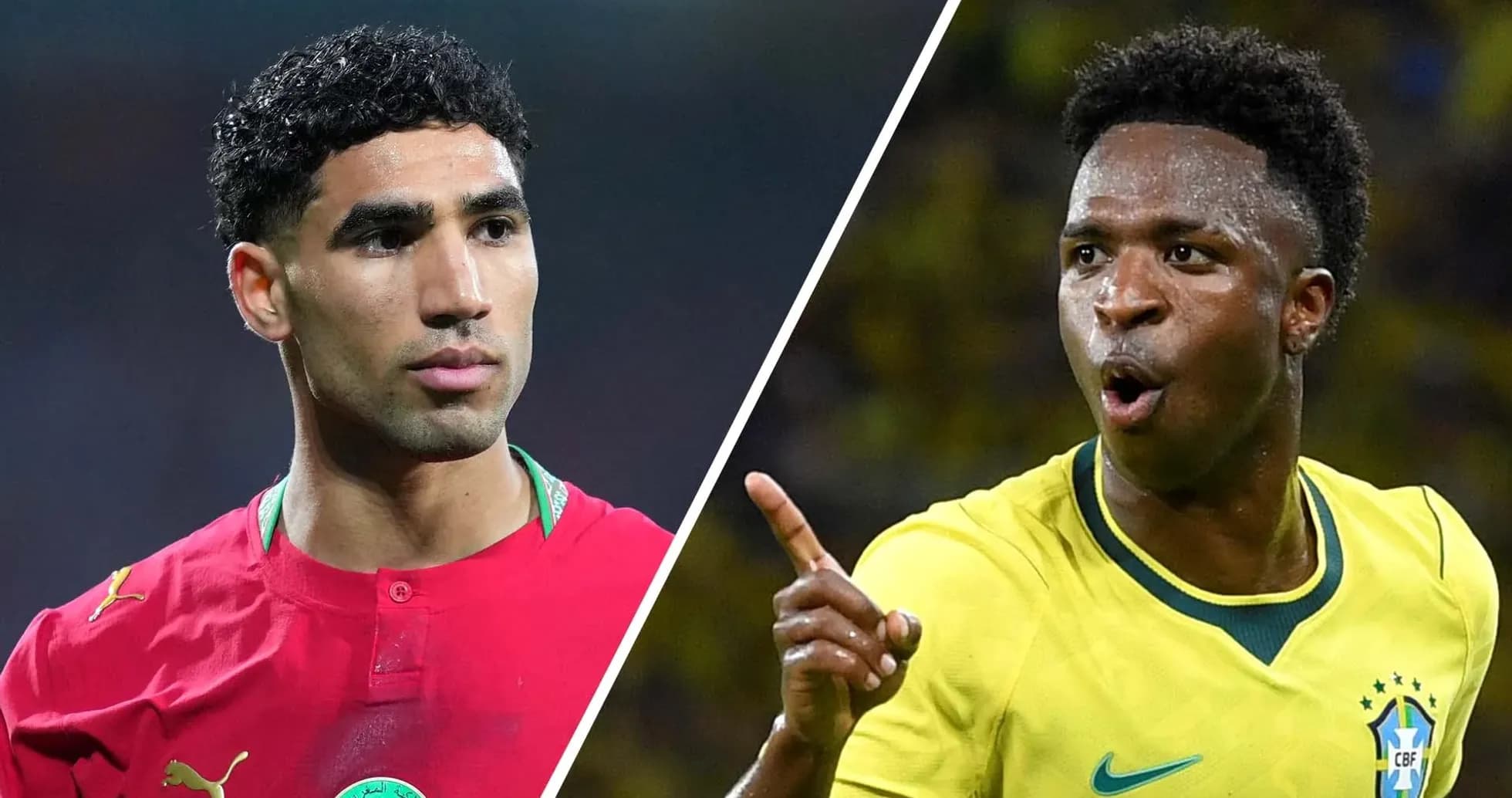 Achraf Hakimi y Vinícius Júnior en el partido Achraf Hakimi y Vinícius Júnior en el partido