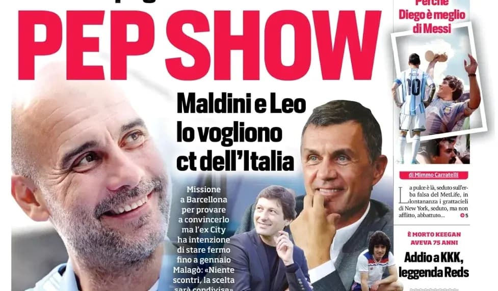 Portada de revista con Pep Guardiola y Paolo Maldini Portada de revista con Pep Guardiola y Paolo Maldini