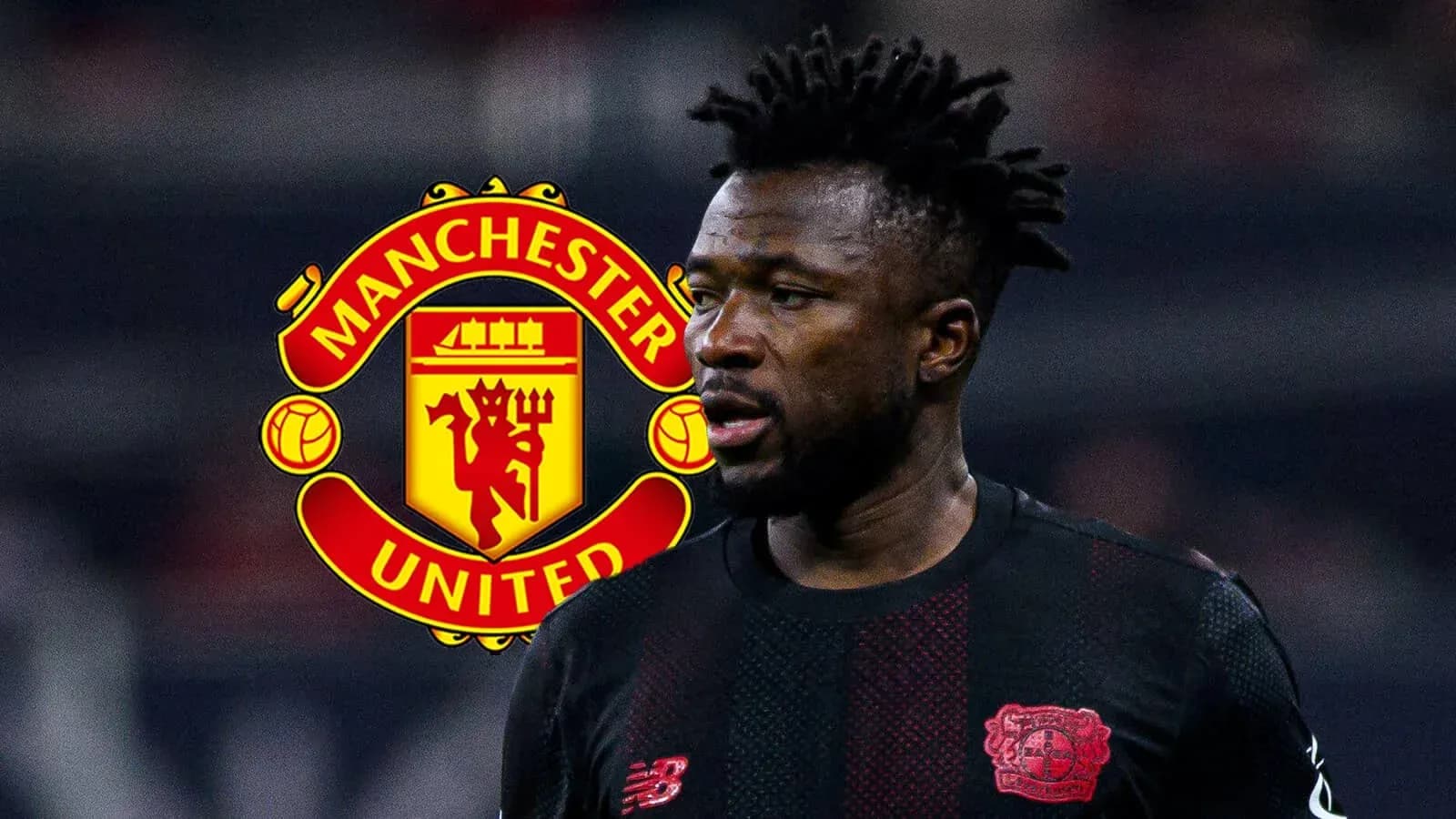 Jugador de fútbol con el logo de Manchester United Jugador de fútbol con el logo de Manchester United