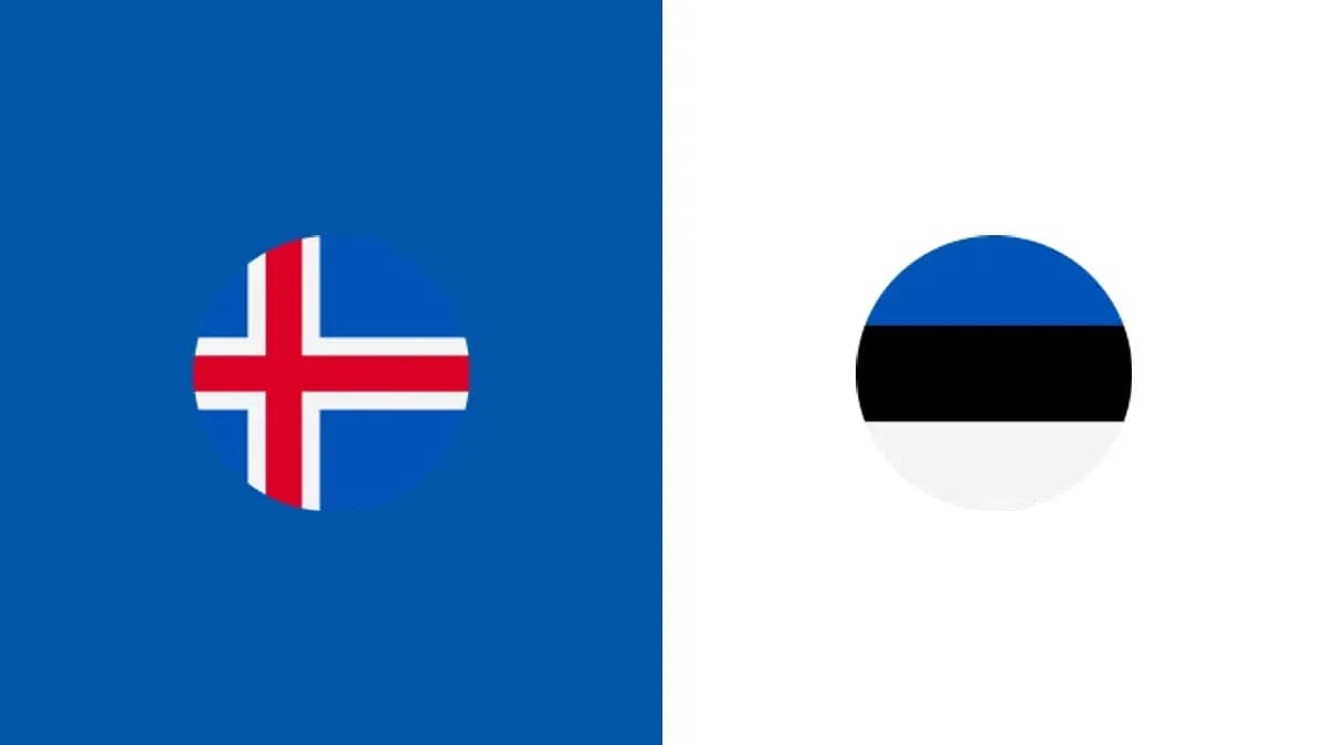 Banderas de Islandia y Estonia en fondo azul y blanco Banderas de Islandia y Estonia en fondo azul y blanco