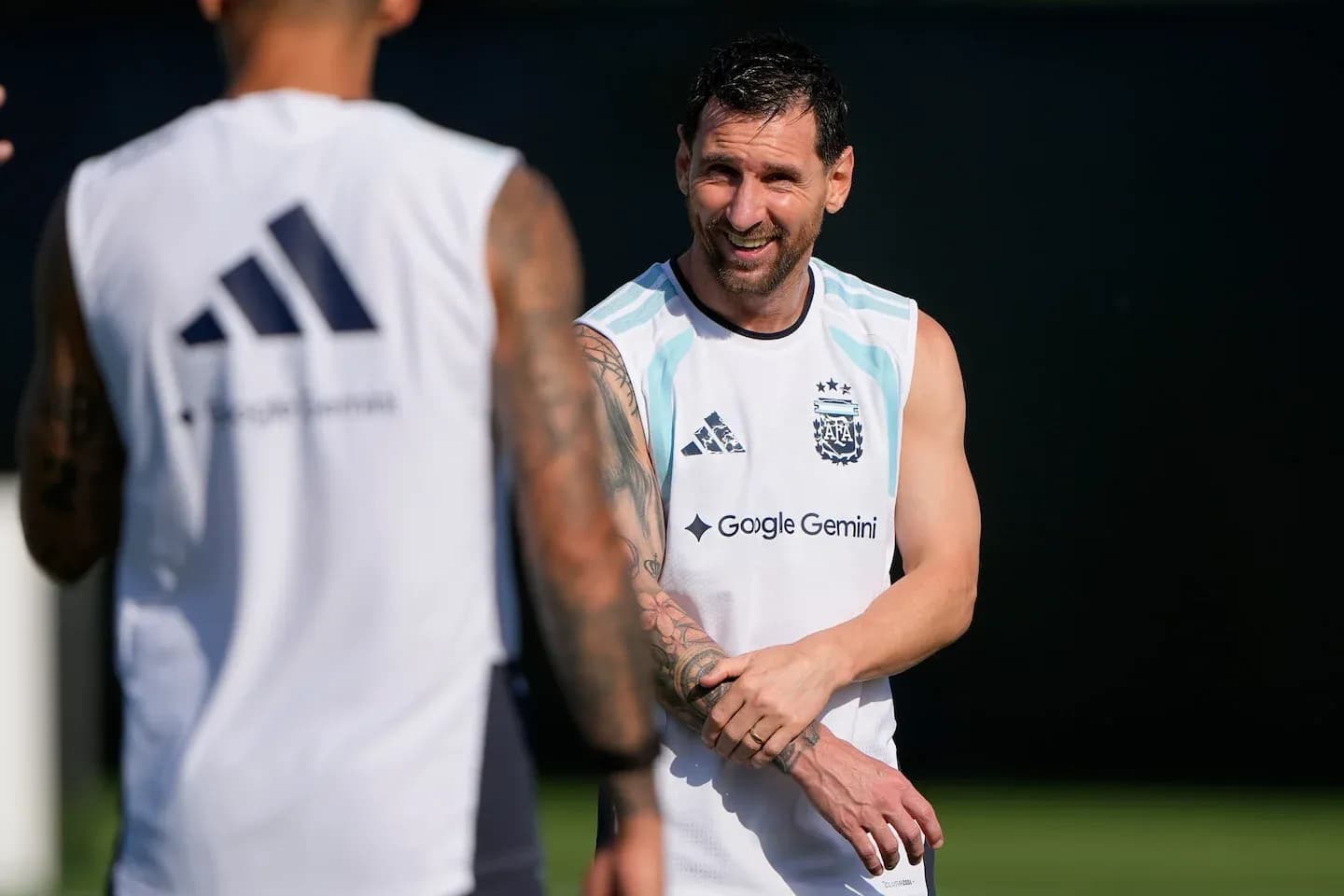 Lionel Messi entrenando con la selección argentina Lionel Messi entrenando con la selección argentina
