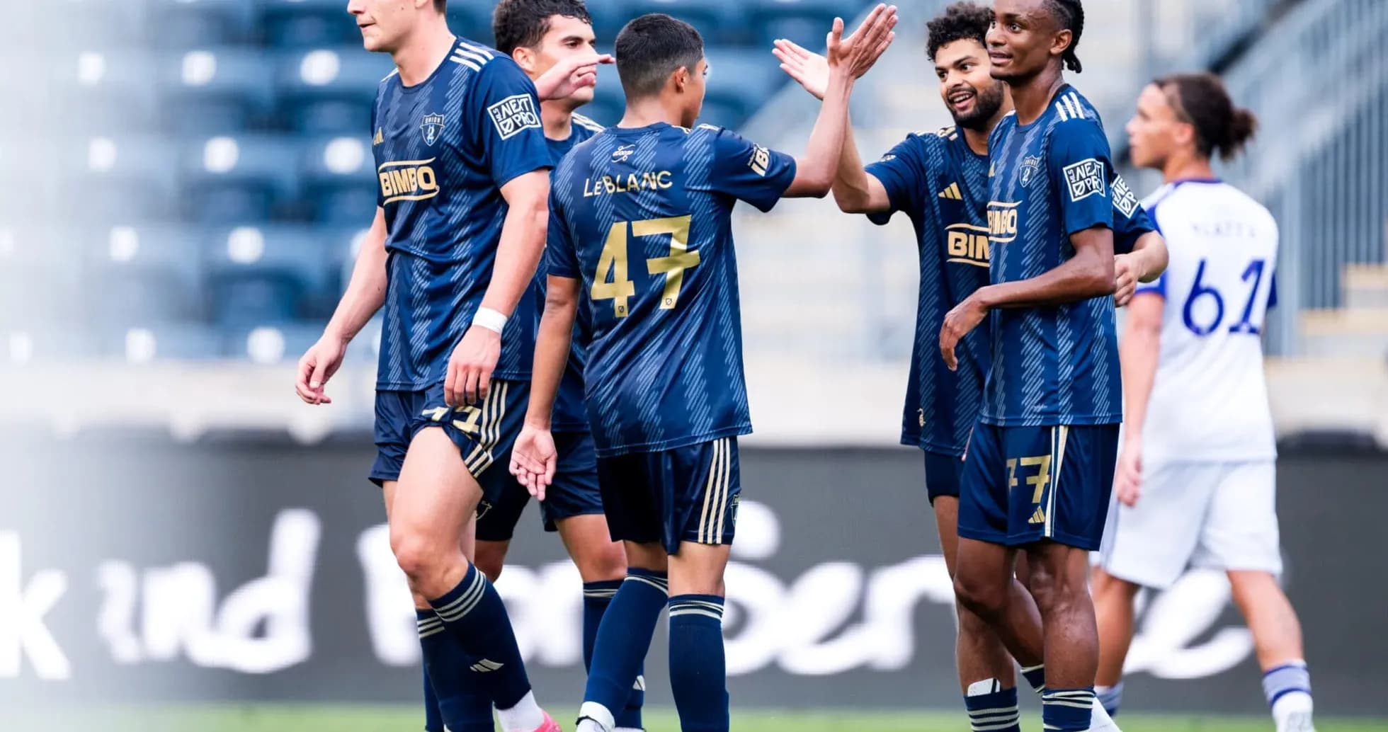 Jugadores del Philadelphia Union II celebrando un gol Jugadores del Philadelphia Union II celebrando un gol