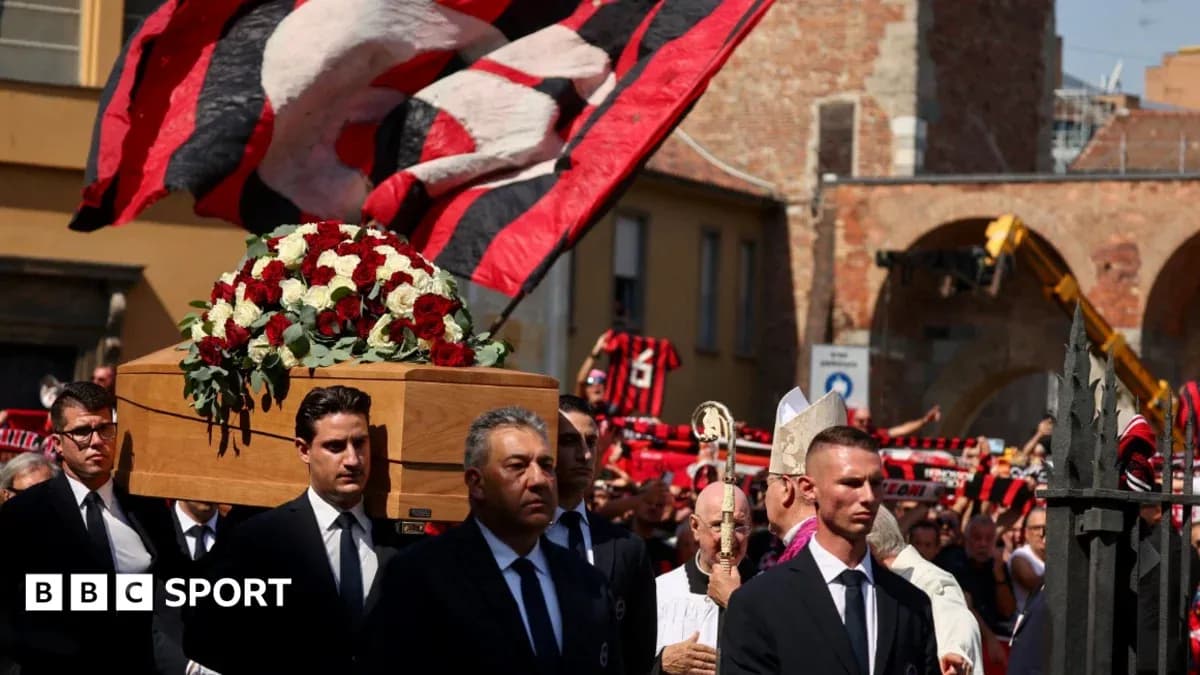 Funeral procession with a casket and supporters Funeral procession with a casket and supporters