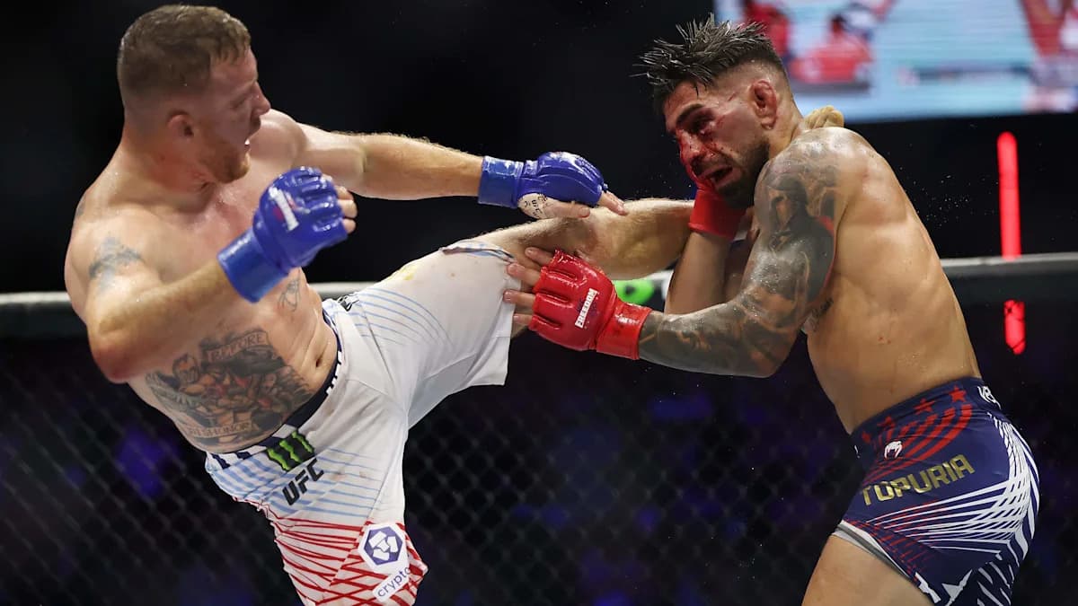 Justin Gaethje Defiende a Ilia Topuria: 'No se Rindió en el Esquín' Justin Gaethje Defiende a Ilia Topuria: 'No se Rindió en el Esquín'